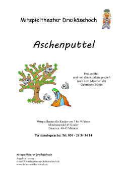 Aschenputtel - Mitspieltheater Dreikäsehoch