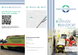 intensiv transport - MedCareProfessional