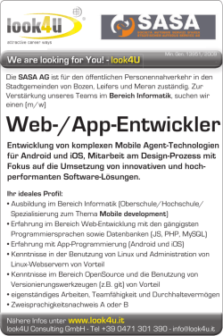 Web-/App-Entwickler