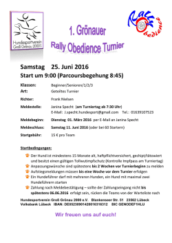 Samstag 25. Juni 2016 - HSV Groß Grönau 2000 eV
