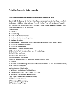 - der Freiwilligen Feuerwehr Limburg