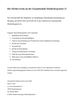 Der Förderverein an der Gesamtschule Ebsdorfergrund e.V.