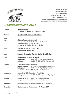 Jahresprogramm