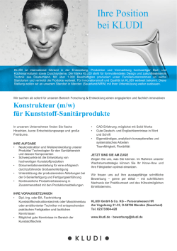 Ihre Position bei KLUDI