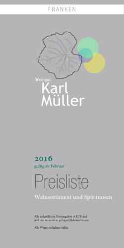 Preisliste - Weingut Karl Müller