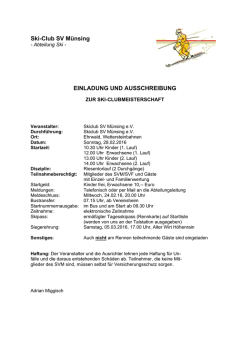 Ski-Club SV Münsing EINLADUNG UND