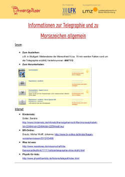Informationen zu Morsen und Telegrafie