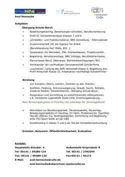 Schulsozialarbeit - Oberschule Westercelle