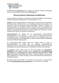 Wissenschaftlichen Mitarbeiterinnen/Mitarbeiter - Justus
