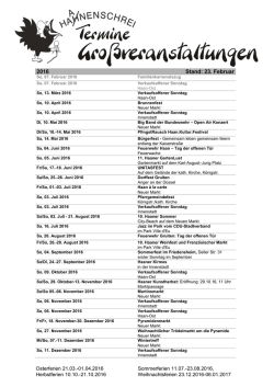 Gro&szlig;veranstaltungen 2016