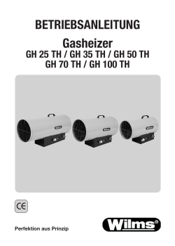 Bedienung Gas GH25-100THPDFHerunterladen