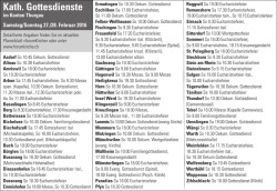 Gottesdienstplan