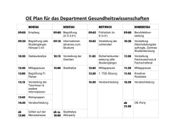 OE Plan f&uuml;r das Department