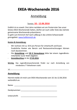 Infos und Anmeldung