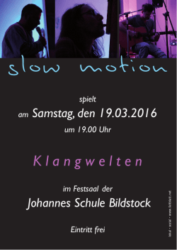slow motion - Johannes