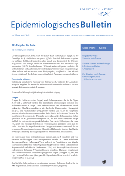 Epidemiologisches Bulletin 8/2016
