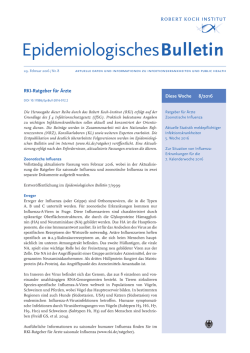 Epidemiologisches Bulletin 8/2016