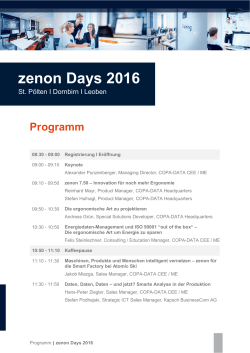 zenon Days 2016