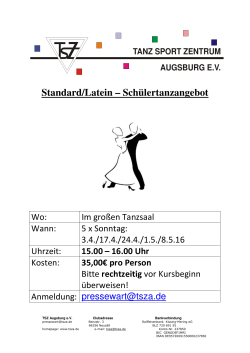 Schülertanzangebot Standard / Latein