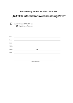 Infoveranstaltung Fax