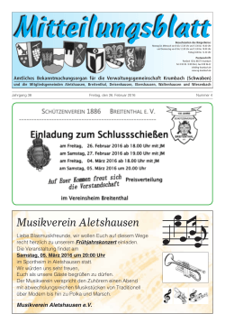 Mitteilungsblatt - Verlag + Druck LINUS WITTICH