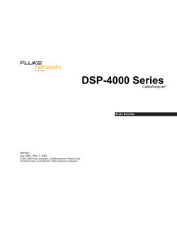 DSP-4000 Series - Fluke Networks