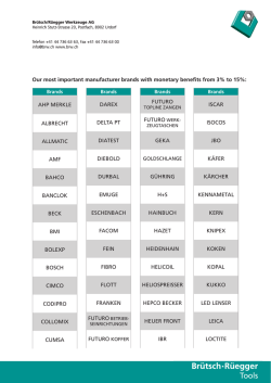 Our most important manufacturer brands with monetary benefits from