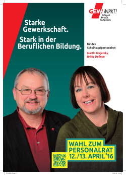 Flyer für die BBS - GEW Bezirksverband Weser-Ems