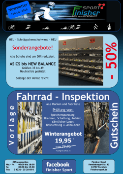 Fahrrad - Inspektion Gutschein