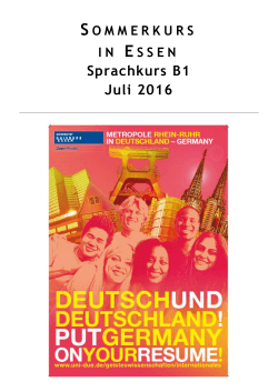 Sprachkurs B1 Juli 2016 - an der Universität Duisburg