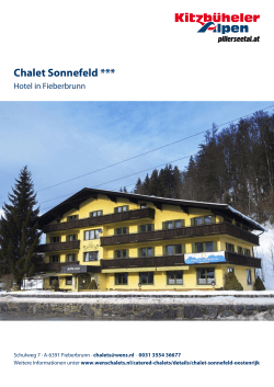 Chalet Sonnefeld in Fieberbrunn