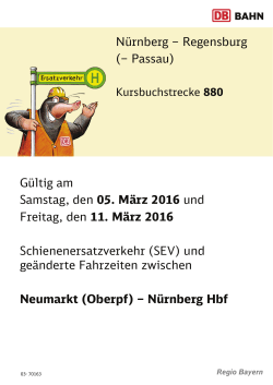 KBS 880 Nürnberg - Regensburg _ 5. 11.03.2016