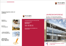 Jahreskonferenz der ehren - beim Landesbibliothekszentrum