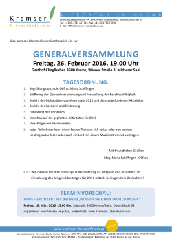 generalversammlung - Kremser