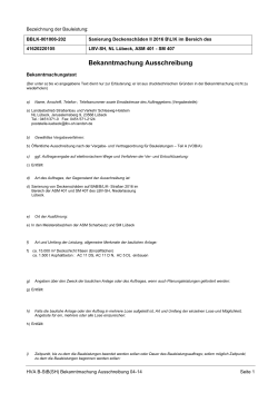 Sanierung Deckenschäden II auf Bundes - Schleswig