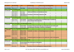 Terminübersicht - Bildungszentrum St. Bernhard