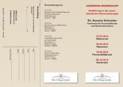 Hormon-Workshops 2016 - Bio-Diagnostik-AG