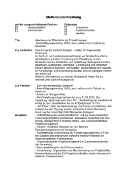 Stellenausschreibung