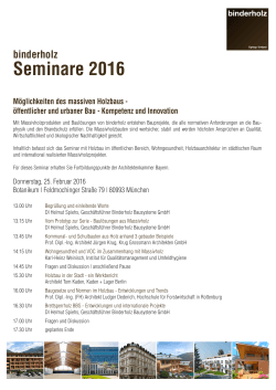 Seminare 2016