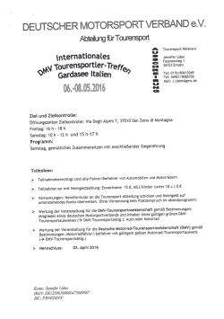 Int. DMV Tourensportler Treffen Gardasee Italien