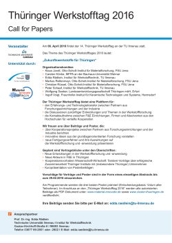 wt call-for-papers 2016 - Virtuelles Automobil Thüringen