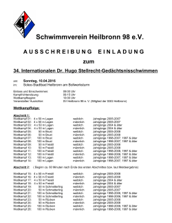 34. Intern. Hugo-Stellrecht-Gedächtnisschwimm in Heilbronn