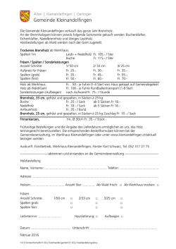 Holzbestellung - Gemeinde Kleinandelfingen