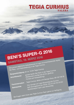 beni`s super-g 2016 - in der Tegia Curnius