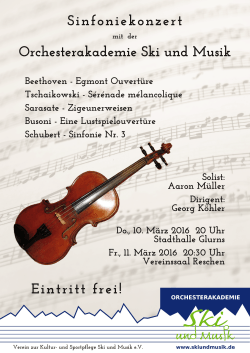 Sinfoniekonzert Orchesterakademie Ski und Musik Eintritt frei!