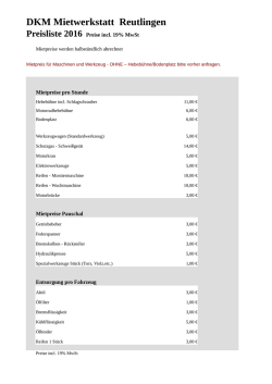 DKM Mietwerkstatt Reutlingen - mietwerkstatt reutlingen