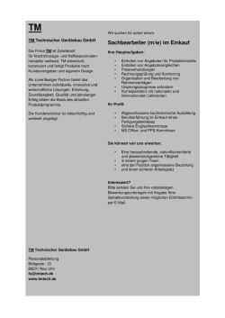 Einkaufsmitarbeiter 150423 - TM Technischer Ger&auml;tebau