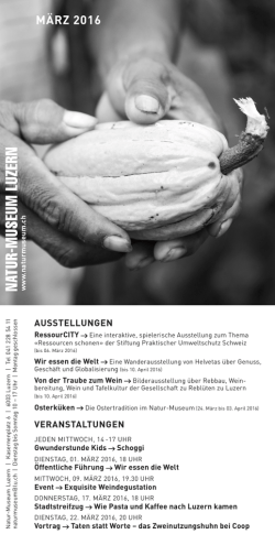 M&auml;rz 2016 - Naturmuseum Luzern