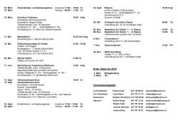 Jahresprogramm 2016