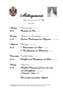 Mittagsmenü - Kaffee Monarchie
